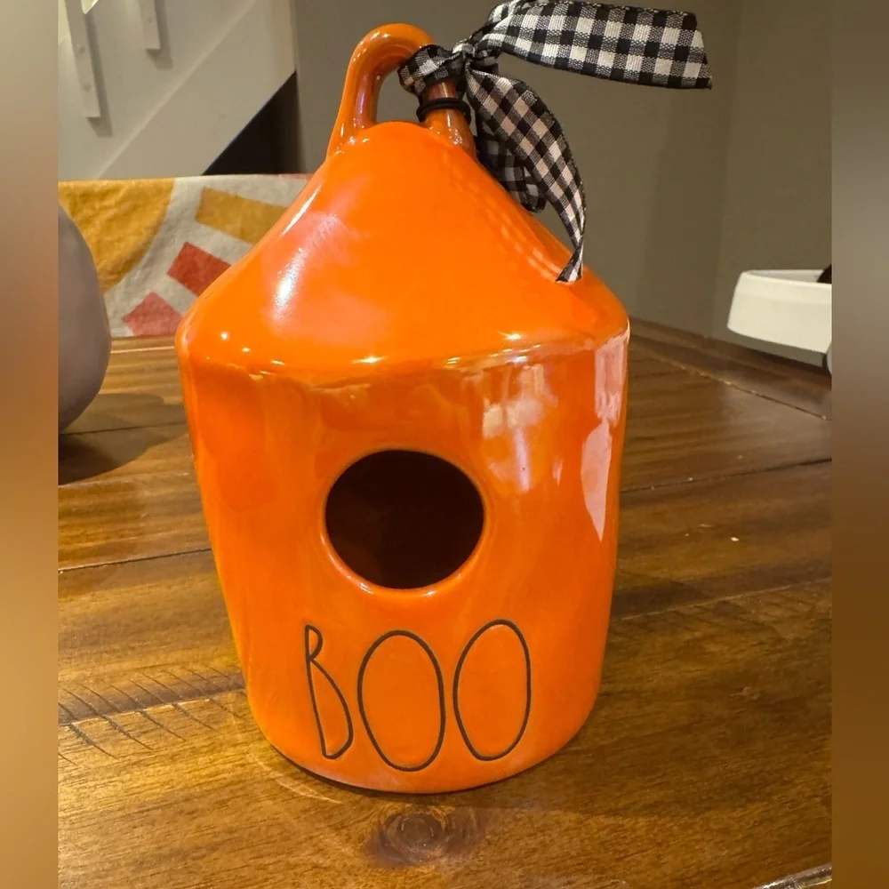 Rae Dunn Glossy Orange Birdhouse